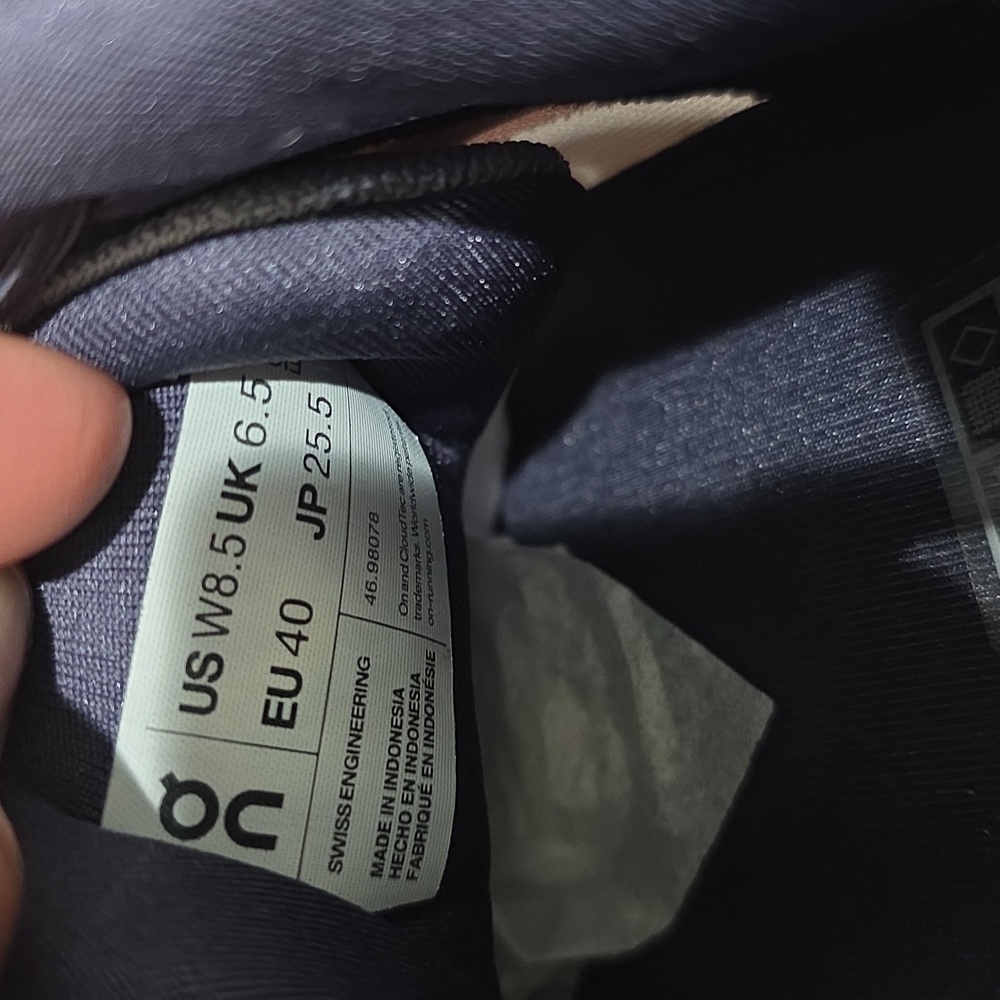 On Running Cloudrunner W8.5  Gray Lilac Peach Pink Dark Gray and Peach - Picture 7 of 7